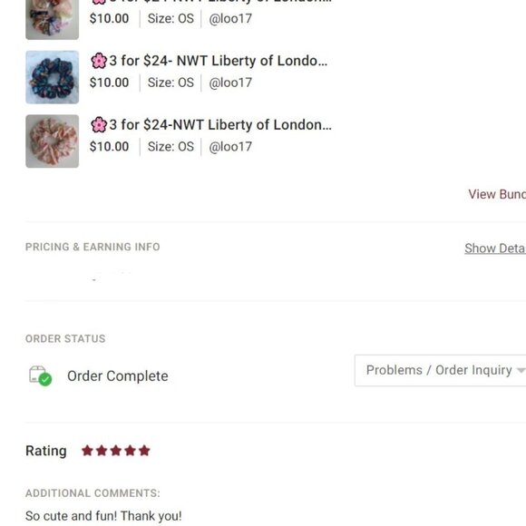 Liberty of London Art Fabric Scrunchie - Picture 5 of 9